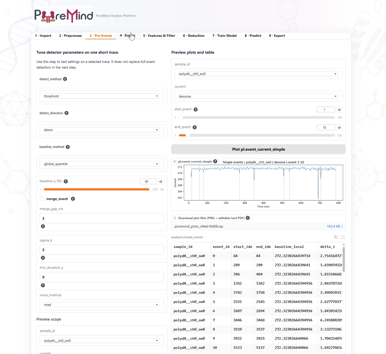 PoreMind local Web UI